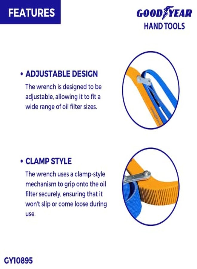 غوديير مفتاح ربط فلتر زيت جوديير 8 بوصة - نوع الحزام (50 سم) - Image 3